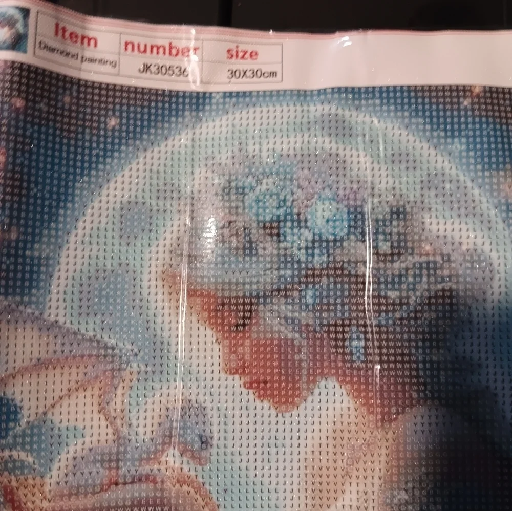Fantasy Diamond Painting Kit with Dragon 30x30